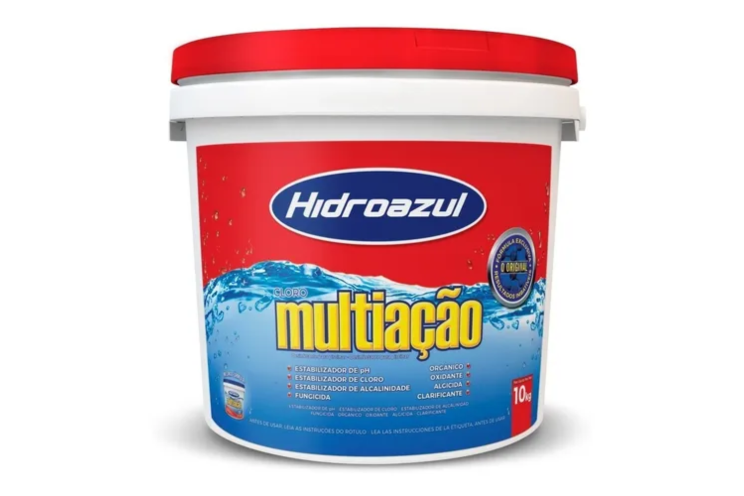 Cloro Granulado De Piscina Hidroazul Multiação 10kg 8x1