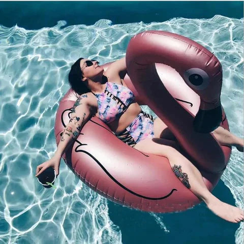 Boia Inflável Flamingo Gigante Piscina - Verão