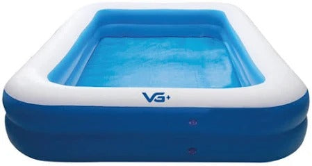 VG Plus Piscina Inflável Retangular Rosa 100 Litros Pvc Vg+